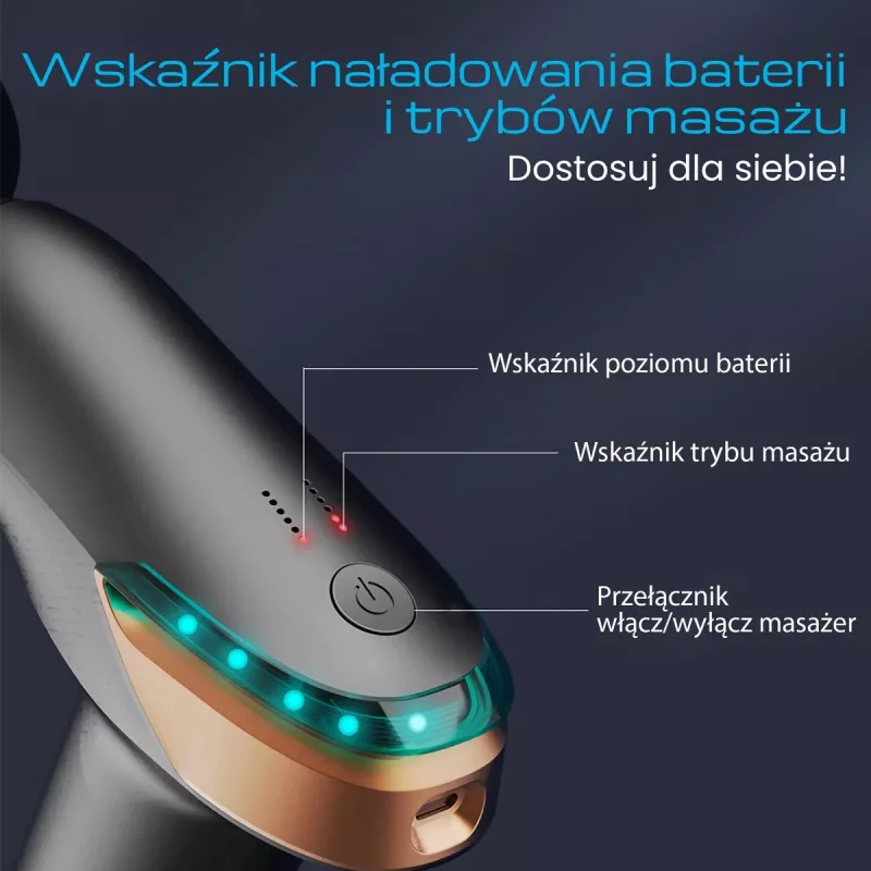 Pistola de massagem Extralink MSG-02-LITE 3200 rpm 6 acessórios