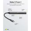 Hub USB Goobay Slim 5 portas, USB-C™ para USB-C™/USB-A, USB 3.2 (74460)
