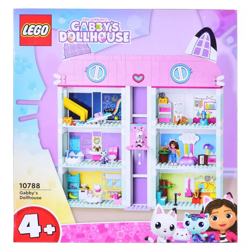 Brinquedo de construção LEGO Gabby's Dollhouse conjunto 10788 — 498 peças, 3 minifiguras, para crianças a partir dos 4 anos