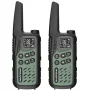 Rádio portátil Baofeng BF-T25E — 16 canais, 2×1400 mAh Li‑Ion, VOX, LCD, verde, conjunto de 2