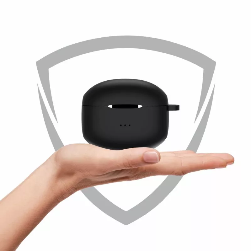 Capa de silicone Manta RYTMO para auriculares TWS, preto (MTWS008ETUI)