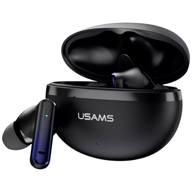 Auscultadores Bluetooth Usams TWS E02 ANC+ENC preto