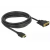 Adaptador de cabo de vídeo DeLOCK 85655 3 m HDMI Type-A DVI preto