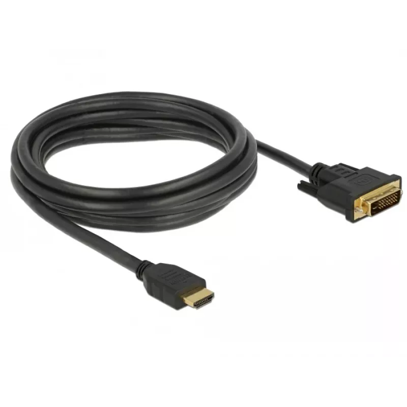 Adaptador de cabo de vídeo DeLOCK 85655 3 m HDMI Type-A DVI preto