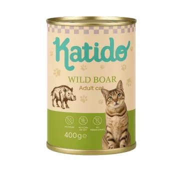 KATIDO Javali - Alimento Húmido para Gatos - 400 g