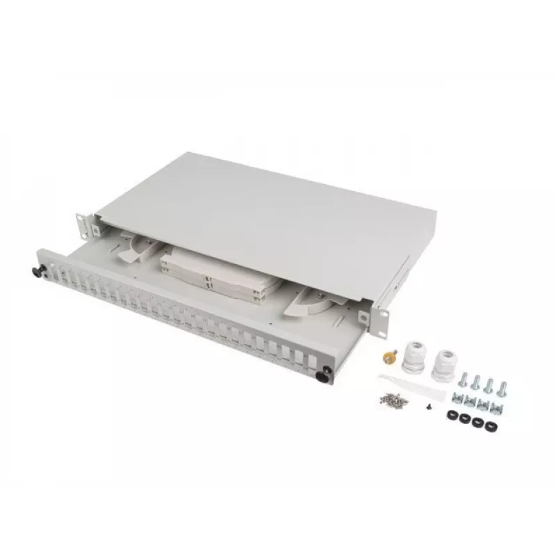Patch panel de fibra ótica LANBERG FOP1-24SD-LQS 19 polegadas 1U 24xSC Duplex 24xLC Quad