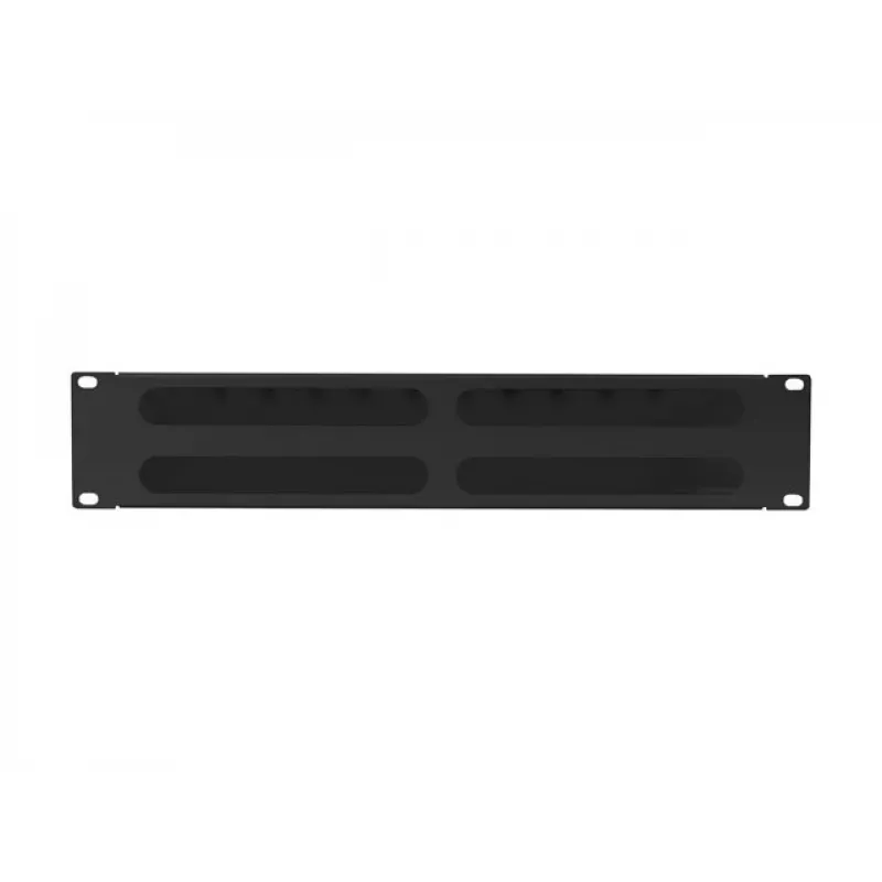 Organizador de cabos para rack 19 polegadas 2U LANBERG AK-1705-B, preto
