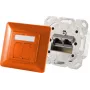 Tomada de rede 2 x RJ-45 ShiverPeaks S/CONN 74280-O Cat6a 500 MHz laranja metal mate