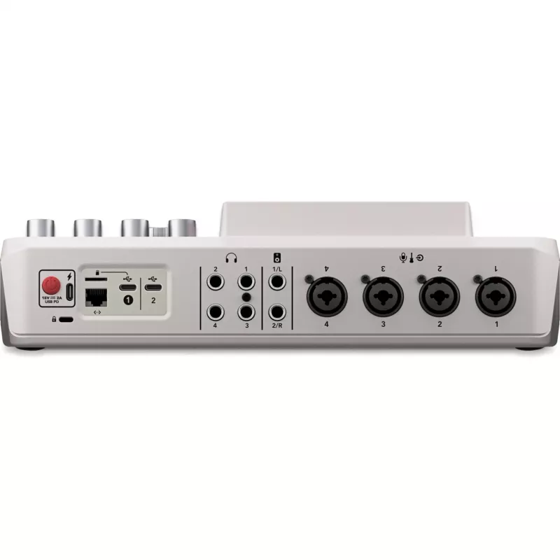 Interface de áudio Rode RodeCaster Pro II branco — consola de gravação USB multicanal