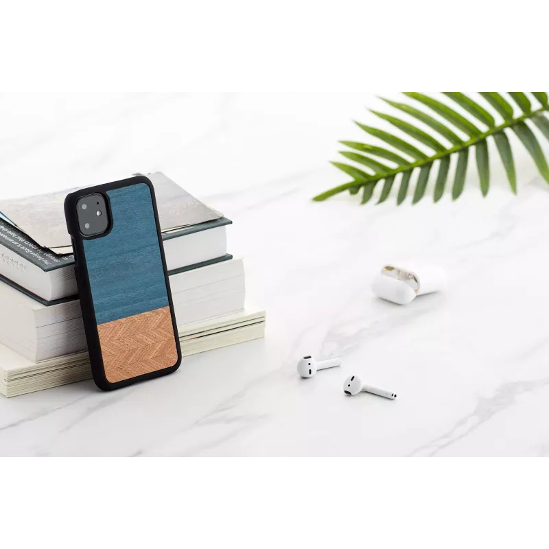 Capa para smartphone man and wood para iPhone 11 — capa de proteção em denim preto