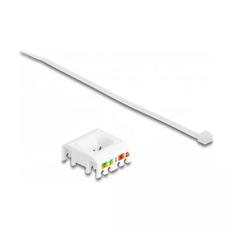 Módulo Keystone DeLOCK RJ45 fêmea para LSA Cat.6A sem ferramentas com tampa de proteção contra pó azul