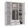 Topeshop ROMANA 160 BIEL KPLB Roupeiro/armário de quarto 11 prateleiras 4 porta(s) branco