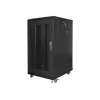 Armário rack autónomo LANBERG FF01-6822-23B 22U, calhas de 19 polegadas, 1159×600×800 mm, IP20, rodas, fechadura com chave, preto