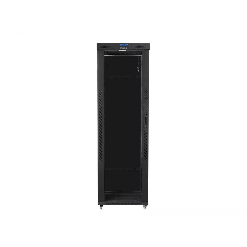 Armário rack 19 polegadas LANBERG FF01-8247-12BL, 47U, 800x1200 mm, porta frontal em vidro