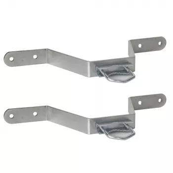 Suporte de montagem em mastro Extralink K150 com abraçadeira em U M8, aço inoxidável, carga máx. 14 kg, pack de 2