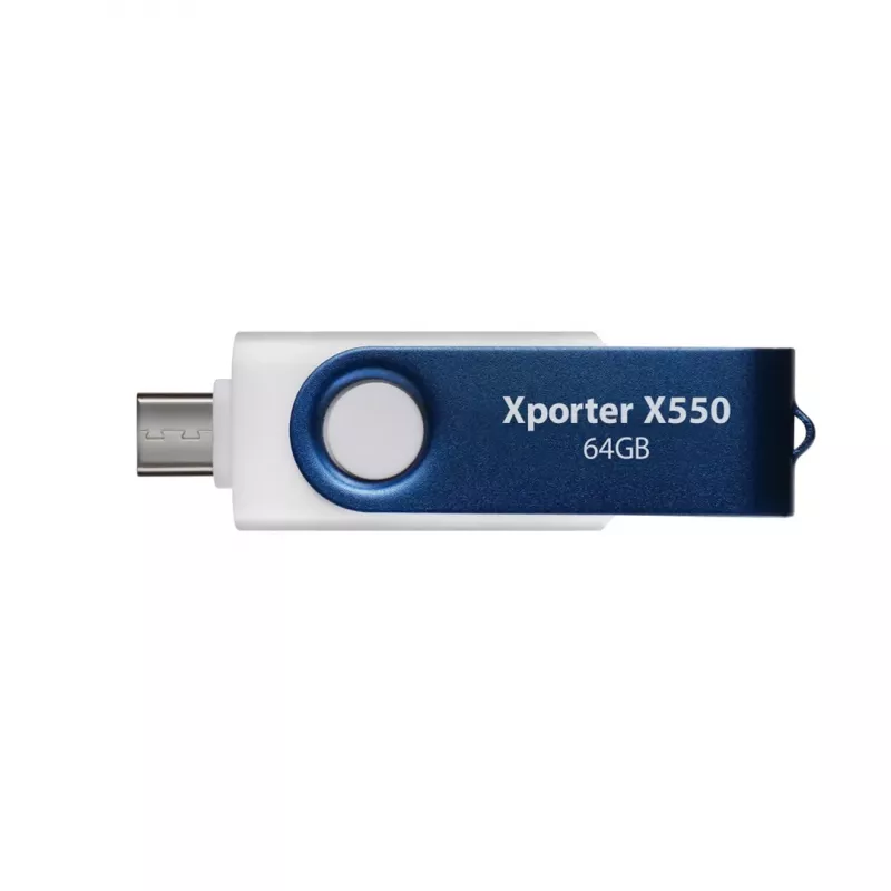 Pen drive Patriot Memory 64 GB Dual USB A+C PS64GX550AAD branco azul