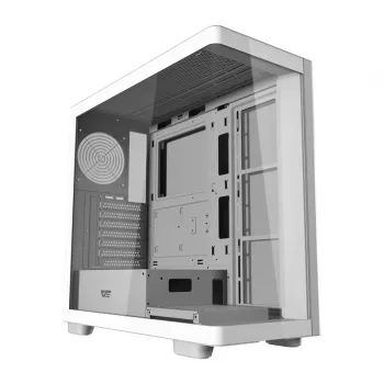 Caixa de computador DarkFlash DS900G branco — Mid-Tower, vidro temperado, sem ventoinhas