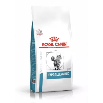 Alimento seco para gatos Royal Canin Hypoallergenic 400 g — dieta veterinária para gatos adultos com intolerâncias alimentares, sabor a aves