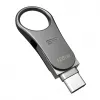 Silicon Power Mobile C80 pen USB de 128 GB, USB Type-A / USB Type-C, USB 3.0 (3.1 Gen 1), titânio