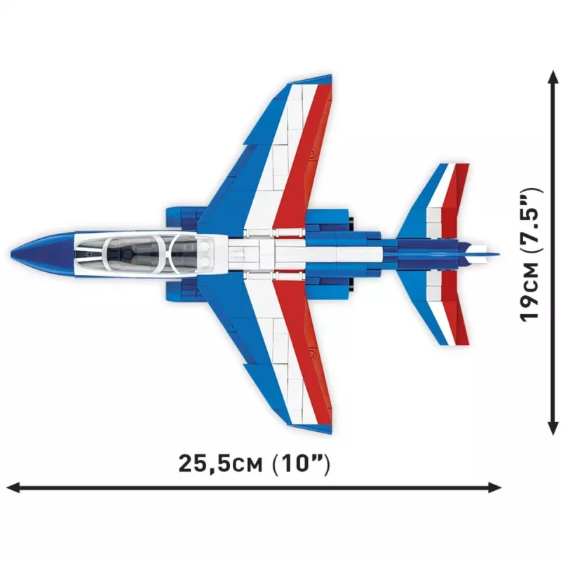 Brinquedo de construção Cobi Alpha Jet Patrouille de France modelo à escala 1:48 COBI-5841