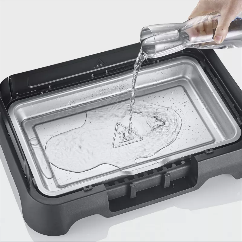 Grelhador elétrico de mesa SEVERIN PG 8593, 2000 W, grelha retangular, preto