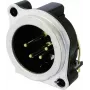 Neutrik NC4MBH - XLR - preto - bronze - latão - metal - poliamida - aço - zinco - latão - IP40 - 1,5 V (NC4MBH)