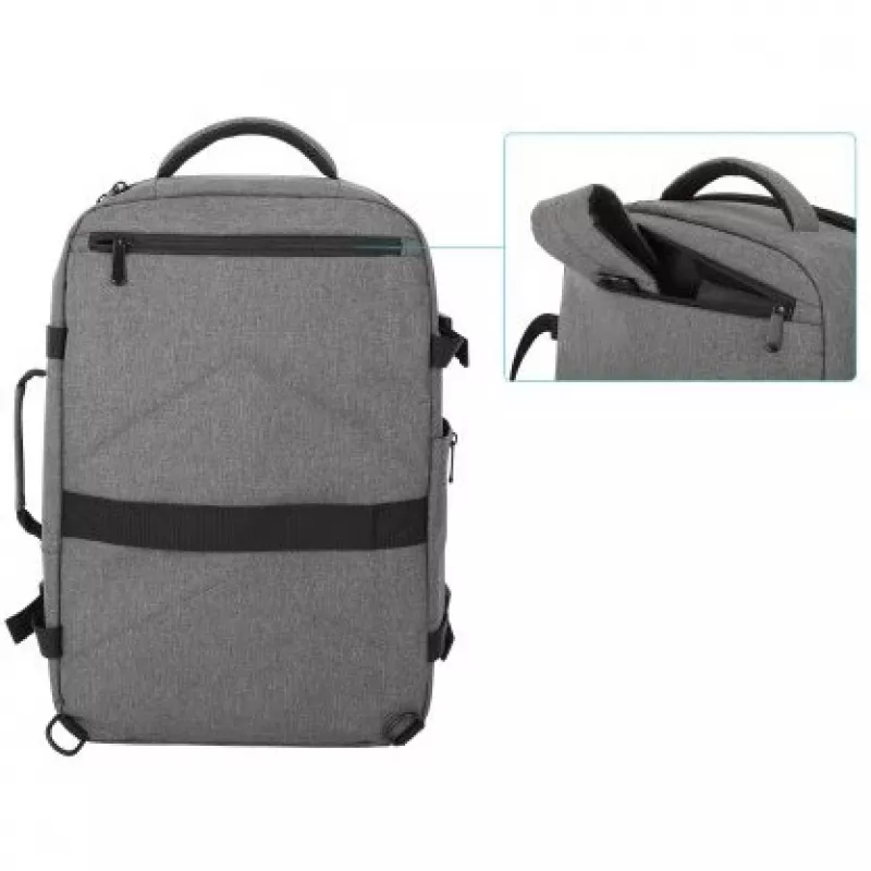 Mochila Manhattan Rome Notebook Travel 43,9 cm (17,3 inch) duas capas 40 L cinzento-claro