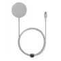 Estação de carregamento sem fios native union Snapstand Qi2 Sandstone, alimentação USB para interior, cabo de 1,5 m, cinzento-claro