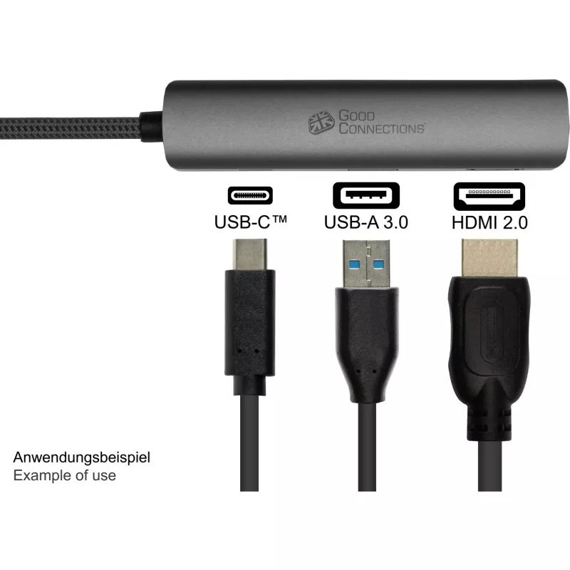Hub USB Type-C Alcasa HUB-C002A 5000 Mbit/s HDMI USB 3.0