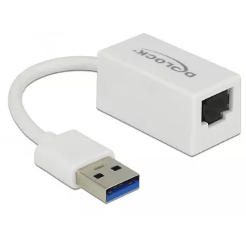 DeLOCK 65905 adaptador de rede de USB Type-A para Gigabit LAN, branco