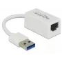 DeLOCK 65905 adaptador de rede de USB Type-A para Gigabit LAN, branco