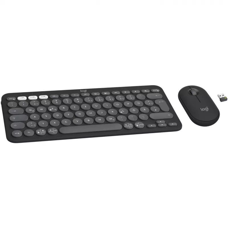 Logitech Pebble 2 Combo Teclado e rato sem fios QWERTZ alemão grafite