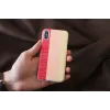 Capa para smartphone man and wood para iPhone X/XS — pink pie white