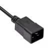 Cabo de extensão para servidor Akyga AK-UP-03 IEC C20 para C19, 1,8 m, preto
