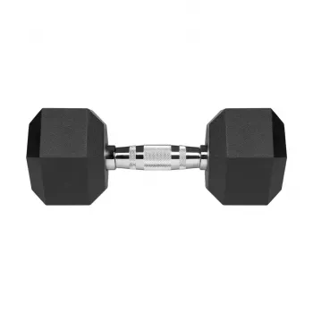 Halteres HEX em ferro fundido revestidos a borracha 2x10 kg REBEL ACTIVE