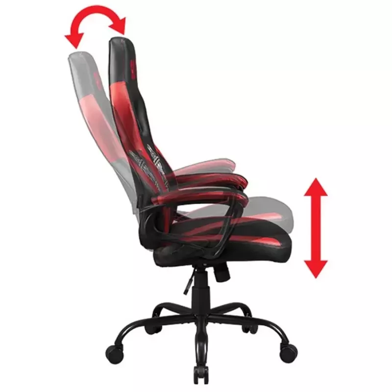 Cadeira gaming universal Subsonic SA5642-A1 assento almofadado preto vermelho branco