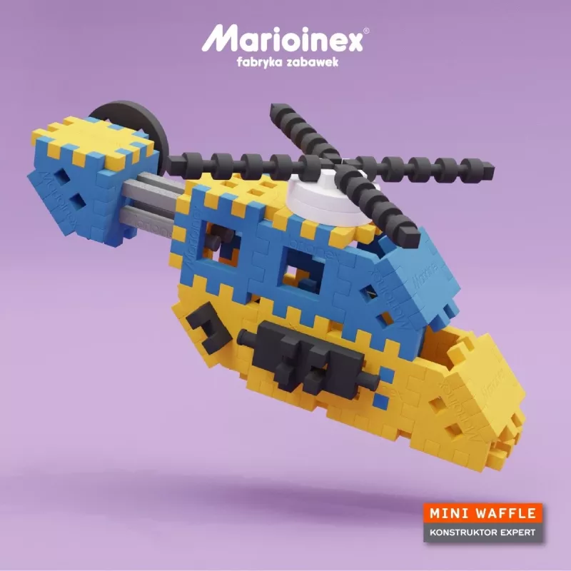 Conjunto de construção Marioinex Mini Waffle Constructor – 141 peças, multicolor, para crianças a partir dos 5 anos