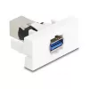 Módulo Keystone DELOCK 90910 – conector USB-A plano, branco, 45×22,5×42,6 mm