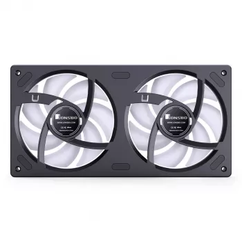 Ventoinhas para caixa Jonsbo ZB-240BR 120mm Reverse Blade ARGB PWM pack de 2 - preto