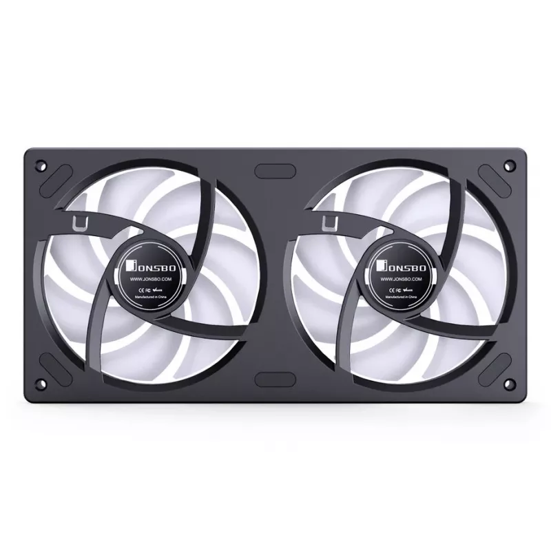 Ventoinhas para caixa Jonsbo ZB-240BR 120mm Reverse Blade ARGB PWM pack de 2 - preto
