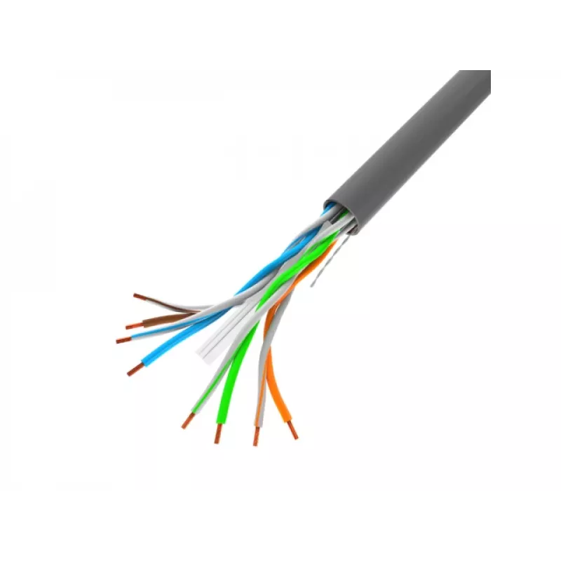 Lanberg LCU6-10CC-0305-S cabo de rede Cat6 U/UTP, 305 m, rígido, CCA, 1 Gb/s, cinzento