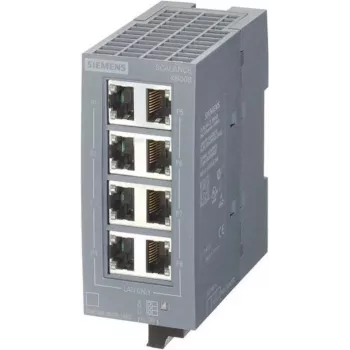 Switch industrial não gerido Siemens SCALANCE XB008, 8 portas Ethernet, 100 Mbit/s, modelo 6GK5008-0BA00-1AB2