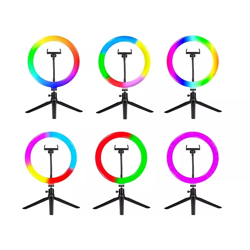 Anel de luz RGB 26 cm com tripé