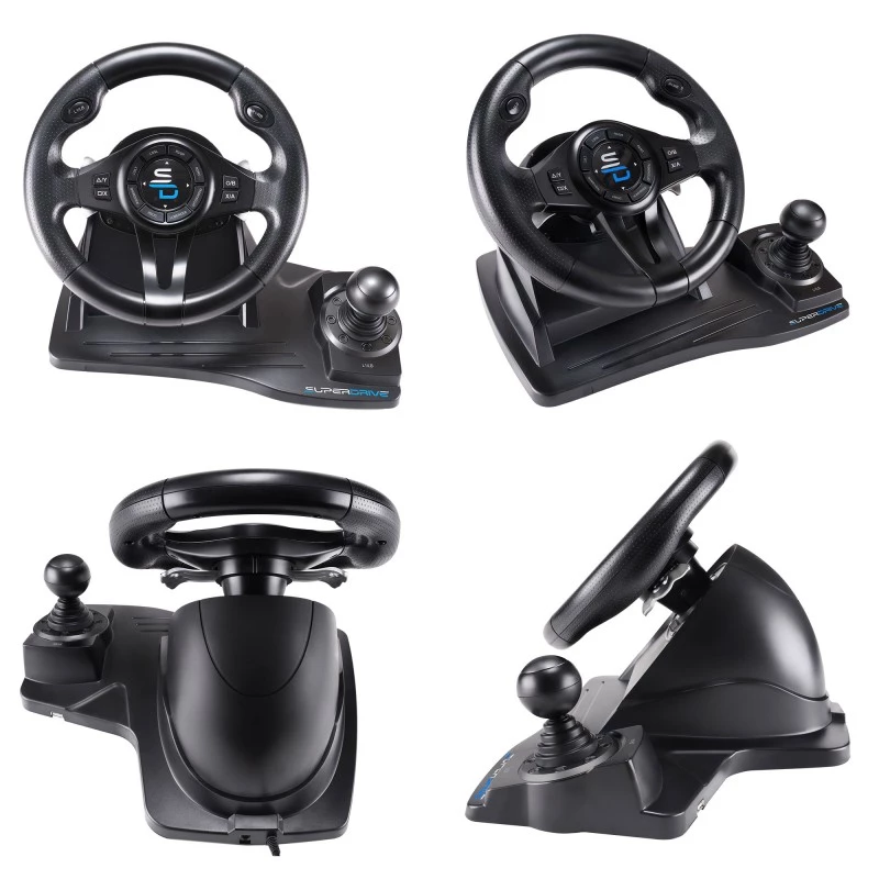 Comando de jogos Subsonic SA5596-NG preto USB volante pedais 270°
