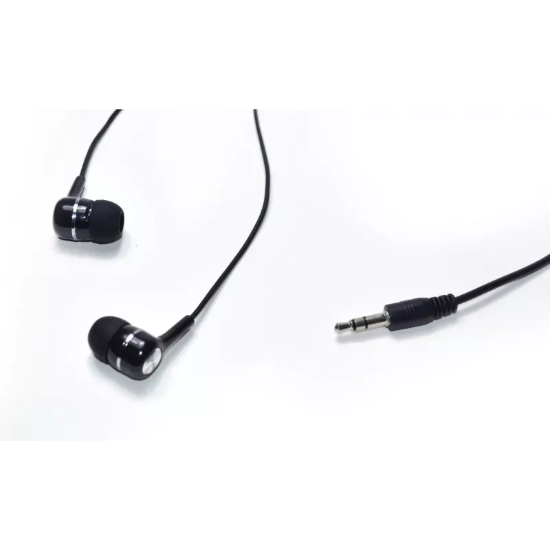 VAKOSS LT-437EX auriculares intra-auriculares com fio, binaurais, cabo de 1 m, pretos