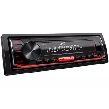Recetor de multimédia digital para automóvel JVC KD-X162 1 DIN, 200 W, DAC de 24 bits, FLAC/MP3/WAV/WMA, USB frontal Type-A, 3,5 mm, LCD de 2 linhas, preto