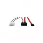 Inter-Tech - Cabo SATA - Slimline SATA para SATA, alimentação interna, 2 pinos - 60 cm - vermelho (88885302)