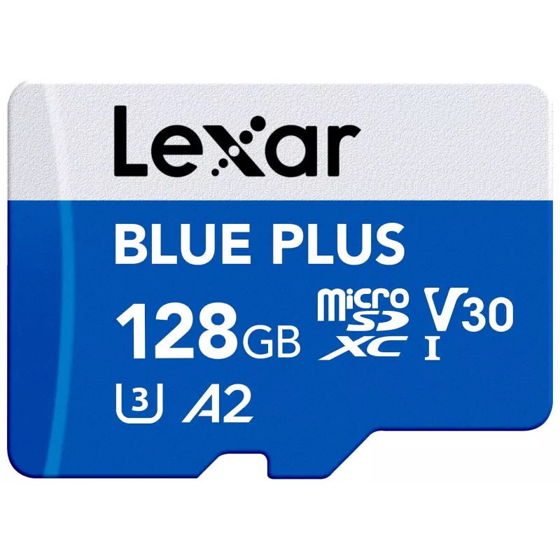 Cartão de memória MicroSDXC Lexar BLUE PLUS 128 GB UHS‑I U3 V30 170 MB/s