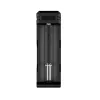 Carregador de baterias XTAR SC1 de slot único USB-C para células Li-Ion 18650, 1 slot, preto