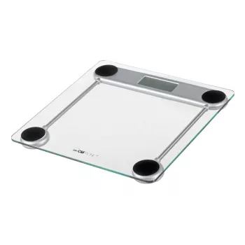 Balança de pessoa eletrónica CLATRONIC PW 3368 — máx. 150 kg, precisão 100 g, plataforma de vidro